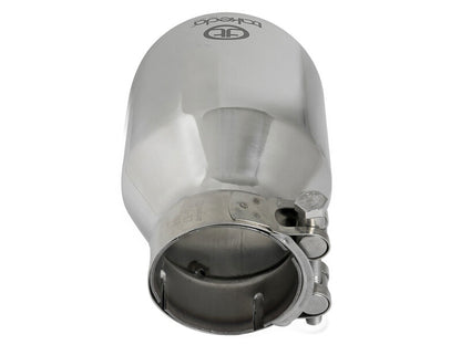 aFe Takeda Universal Exhaust Tip 2-1/2 IN Inlet x 4 IN Outlet x 6 IN L- Polished
