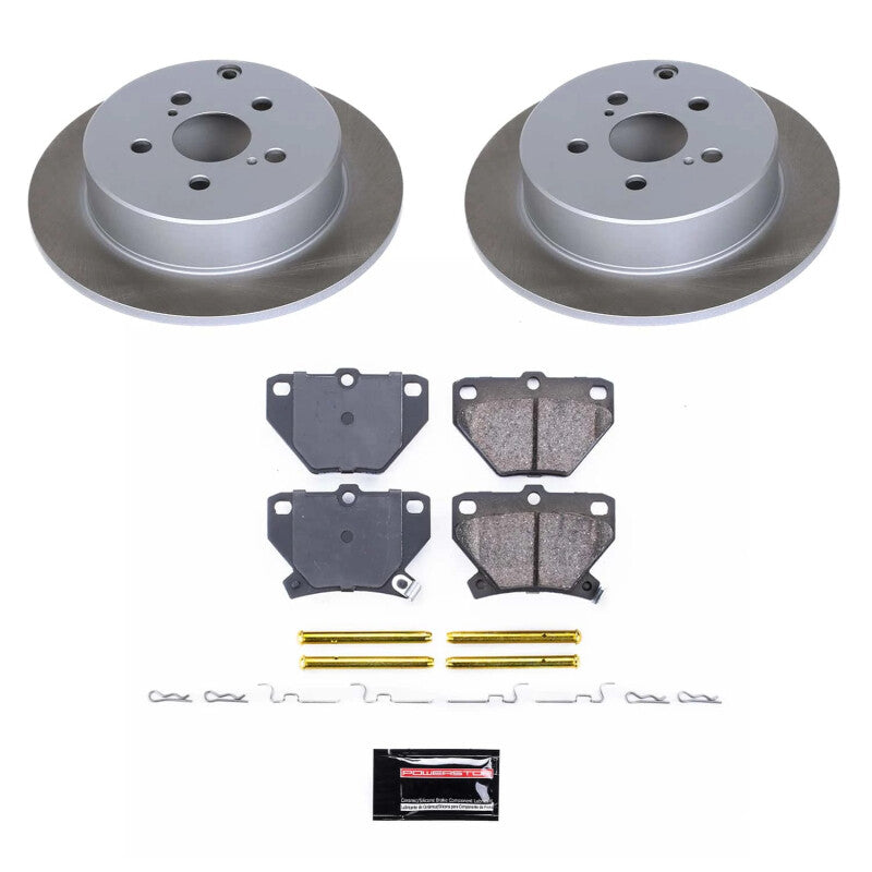 PowerStop 03-07 Toyota Matrix Rear Semi-Coated Rotor Kit (SC2318)