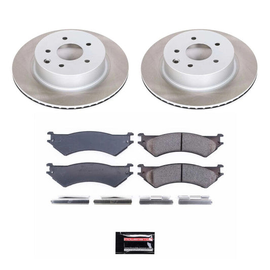 PowerStop 99-07 Ford E-350 Super Duty Rear Semi-Coated Rotor Kit (SC5203)