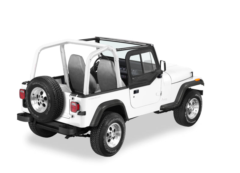 Bestop 51787-35 Front Upper Half Door Sliders Blk Diamond for 97-06 Wrangler TJ