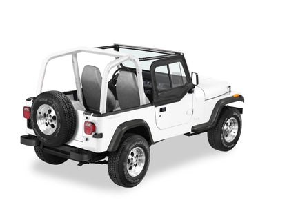 Bestop 51787-35 Front Upper Half Door Sliders Blk Diamond for 97-06 Wrangler TJ