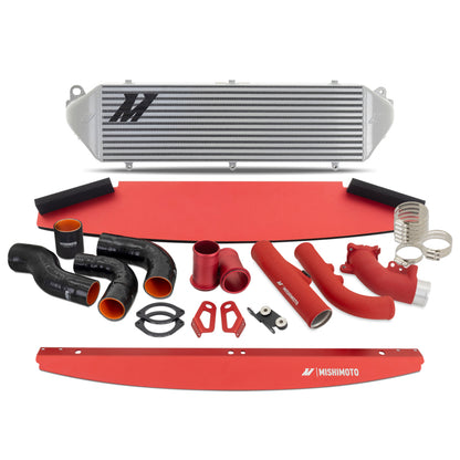 Mishimoto Intercooler & Pipe Kit | Toyota GR Corolla (2023+) Silver Cooler with Red Pipes (MMINT-GRC-23KSLRD)