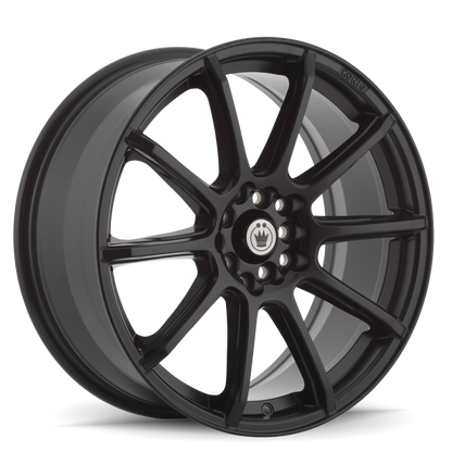(set of 4) Konig Control Matte Black | 15x6.5" +40mm | 4x100mm Wheel