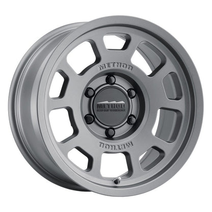 (set of 4) Method MR705 Titanium | 17x8.5" +35mm | 6x5.5in Wheel