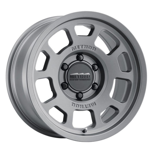 (set of 4) Method MR705 Titanium | 17x8.5" +35mm | 6x5.5in Wheel