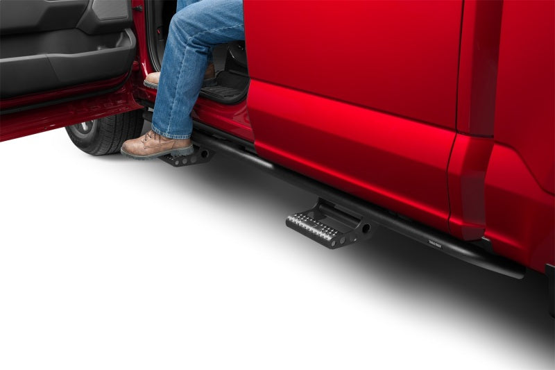 N-Fab RKR Step System 15-17 Ford F-150 SuperCrew - Tex. Black - 1.75in