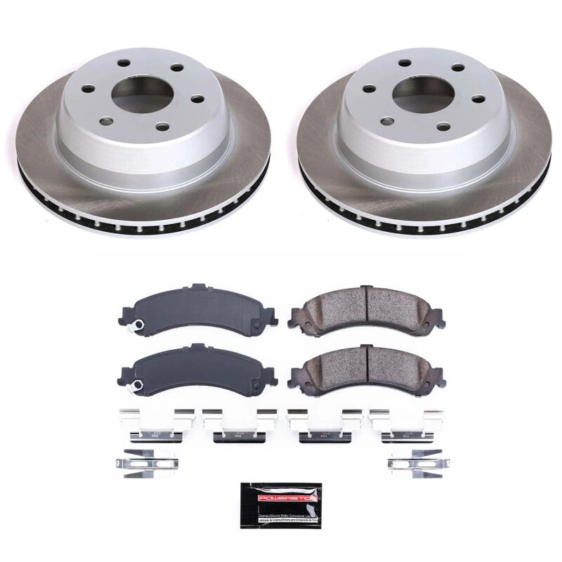 PowerStop 00-06 GMC Yukon XL 1500 Rear Semi-Coated Rotor Kit (SC2046)