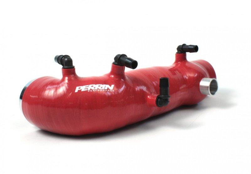 PERRIN 22-26 Subaru WRX / 20-25 LGT & OBXT Turbo Inlet Hose w/Turbo Adapter Flange (Long) - Red