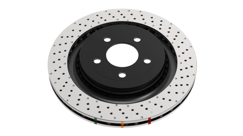 DBA Rear 4000 Series Drilled Wavy Rotor w/ Slv Hat | Volkswagen GTI (14-21) (DBA42809WSLVXD)