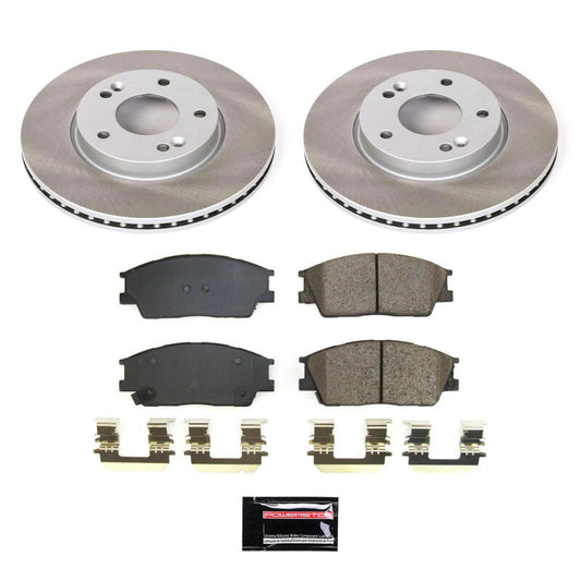 PowerStop 20-23 Kia Soul Front Semi-Coated Rotor Kit (SC8663)