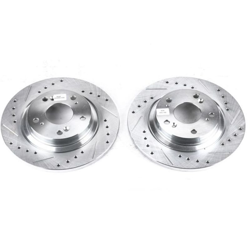 PowerStop 00-09 Rear D&S Rotors Pair | Honda S2000 (00-09) (JBR928XPR)