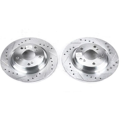 PowerStop 00-09 Rear D&S Rotors Pair | Honda S2000 (00-09) (JBR928XPR)