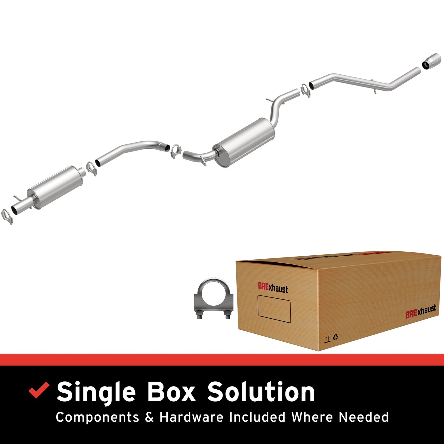 BRExhaust 2004-2009 Mazda 3 Direct-Fit Replacement Exhaust System