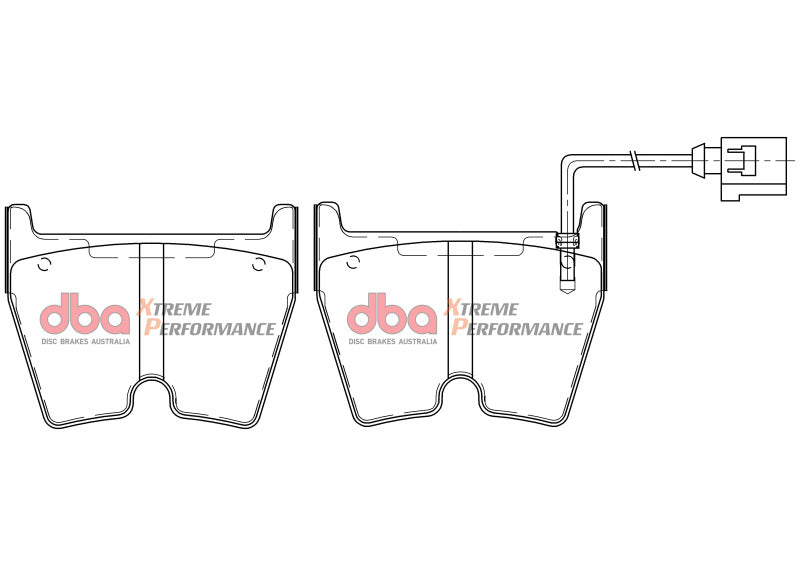 DBA XP Performance Front Brake Pads w/ Iron Rotors | Audi R8 (08-19) (DB15005XP)