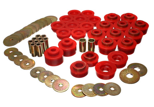 Energy Suspension 3.4141R Performance Body Mount Set - Red For 82-87 Buick Regal