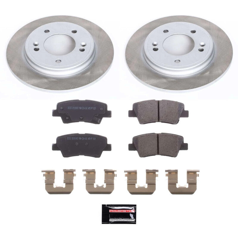 PowerStop 17-22 Kia Niro Rear Semi-Coated Rotor Kit (SC7904)