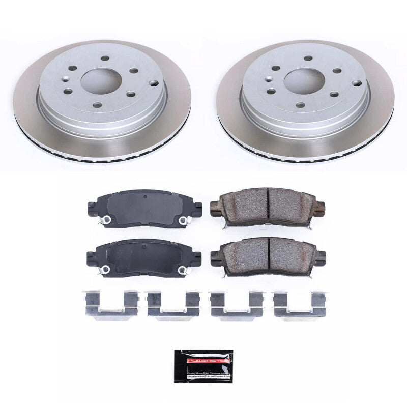 PowerStop 07-10 Saturn Outlook Rear Semi-Coated Rotor Kit (SC5262)