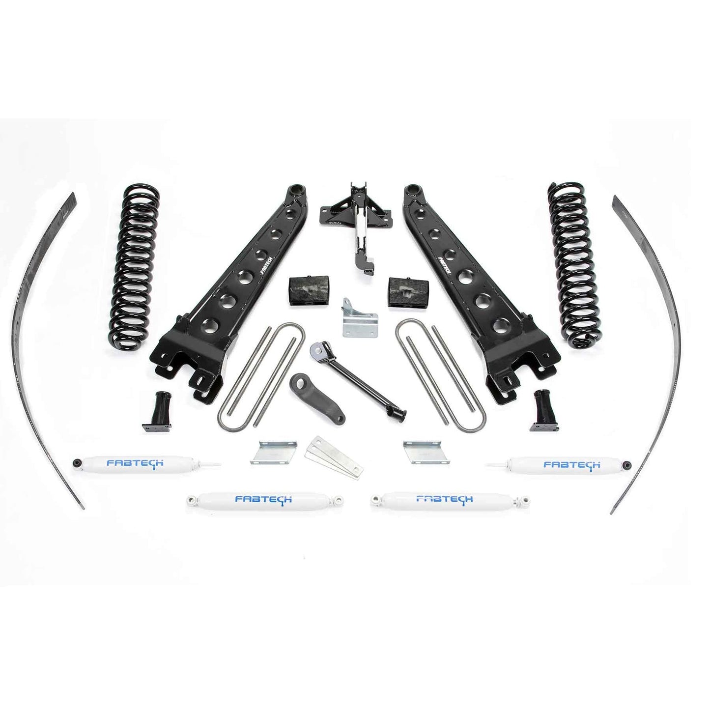Fabtech 8" Radius Arm System w/ Coils & Performance Shocks | Ford F250 4WD (08-16) w/ Factory Overload (K2124)