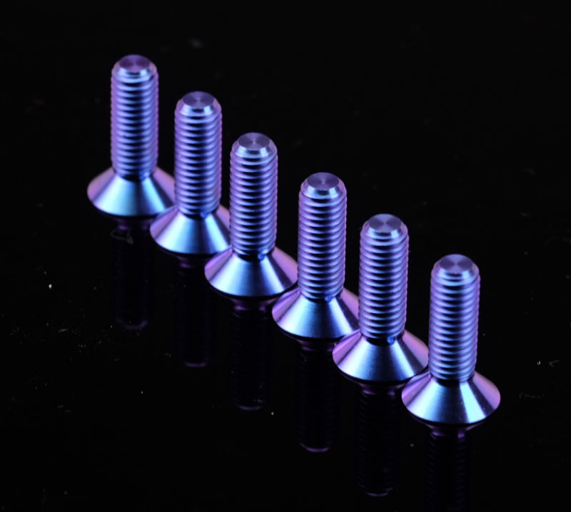 NRG Titanium Steering Wheel Screw Upgrade Kit - Conical (SWS-100TI)