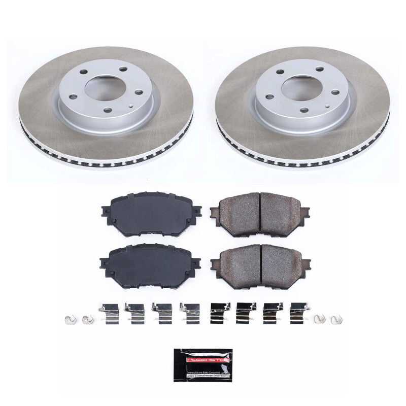 PowerStop 17-18 Mazda 3 Front Semi-Coated Rotor Kit (SC7517)
