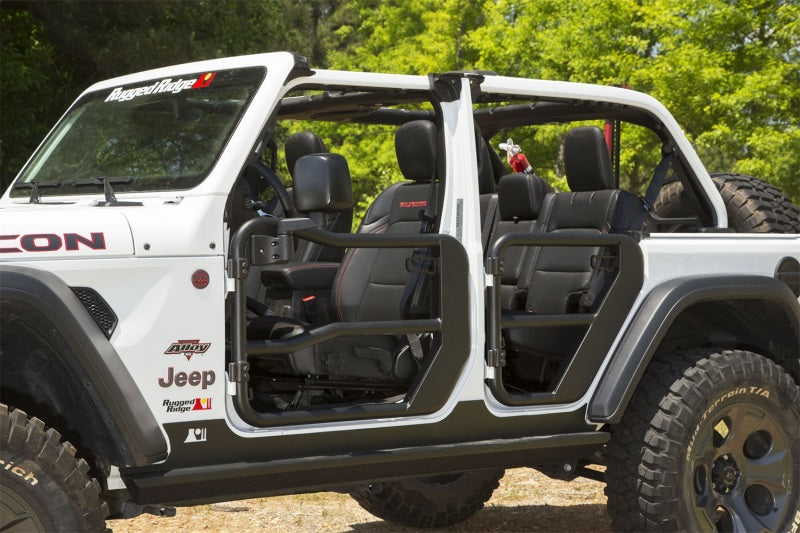 Rugged Ridge 11509.15 Fortis Front Tube Doors for 2018-2024 Jeep JL/JT