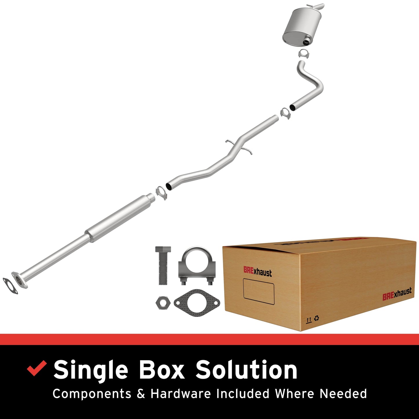 BRExhaust 2006-2008 Buick Lucerne 3.8L Direct-Fit Replacement Exhaust System