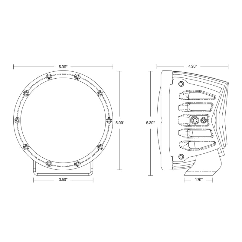 Rigid 6in 360-Series A-Pillar Light Kit | Toyota Tundra (22+) (46806)