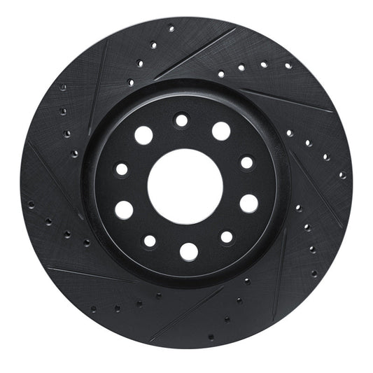 DFC D&S Black Brake Rotor (FRONT LEFT): Jeep Wrangler (18-25)