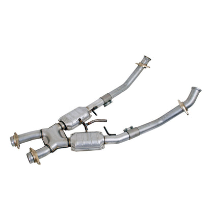 BBK High Flow X Pipe w/ Catalytic Converters | Mustang 5.0 (79-93) (1662)