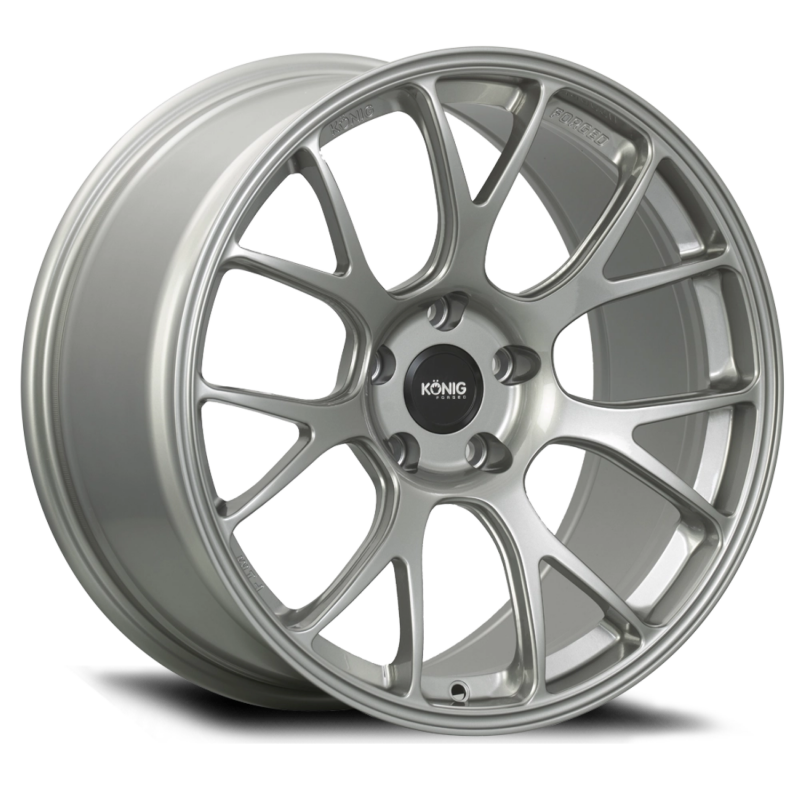 (set of 4) Konig F1M Ash Silver | 18x8.5" +35mm | 5x120mm Wheel