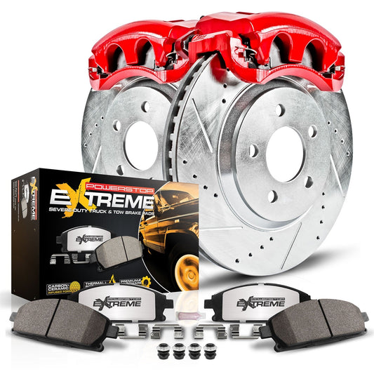 PowerStop Front Z36 Truck & Tow Brake Kit w/ Calipers | Chrysler Town and Country (2008–2016) (KC3118-36)