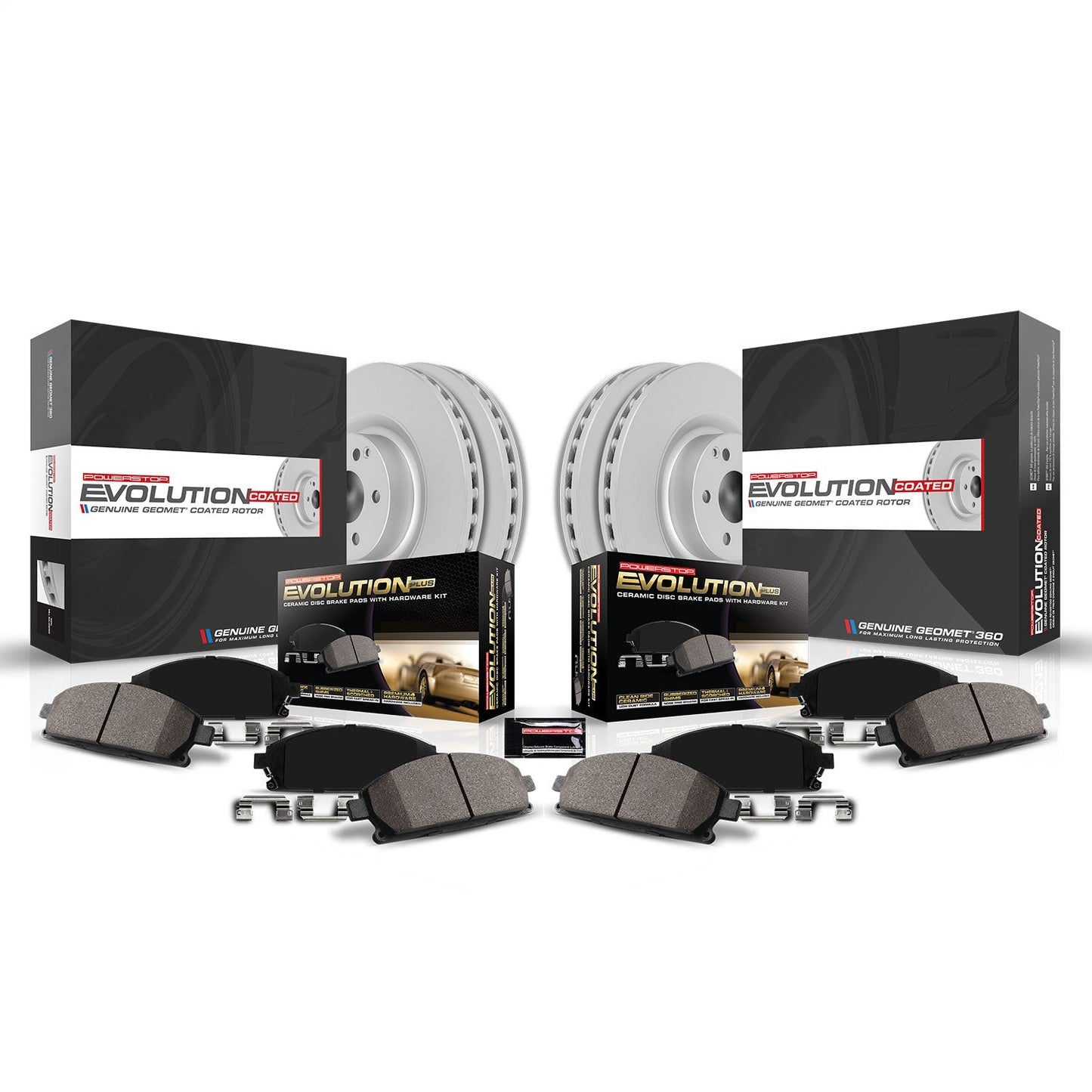 PowerStop Front and Rear Z17 Coated Brake Kit | Cadillac XT6 (22) (CRK9092)