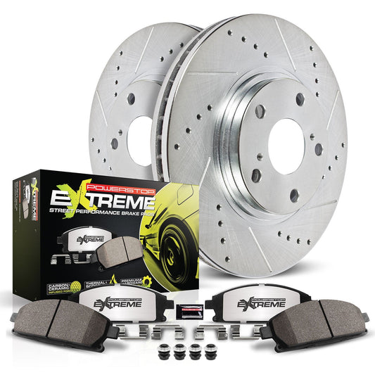 PowerStop Front Z26 Street Warrior Brake Kit | Saab 9-2X (05-06) (K2373-26)