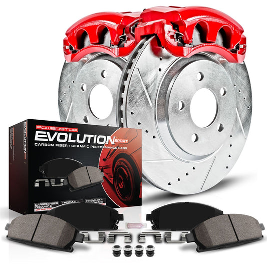 PowerStop Front Z23 Evolution Sport Brake Kit w/ Calipers | Acura CL (2001–2003) (KC2292)