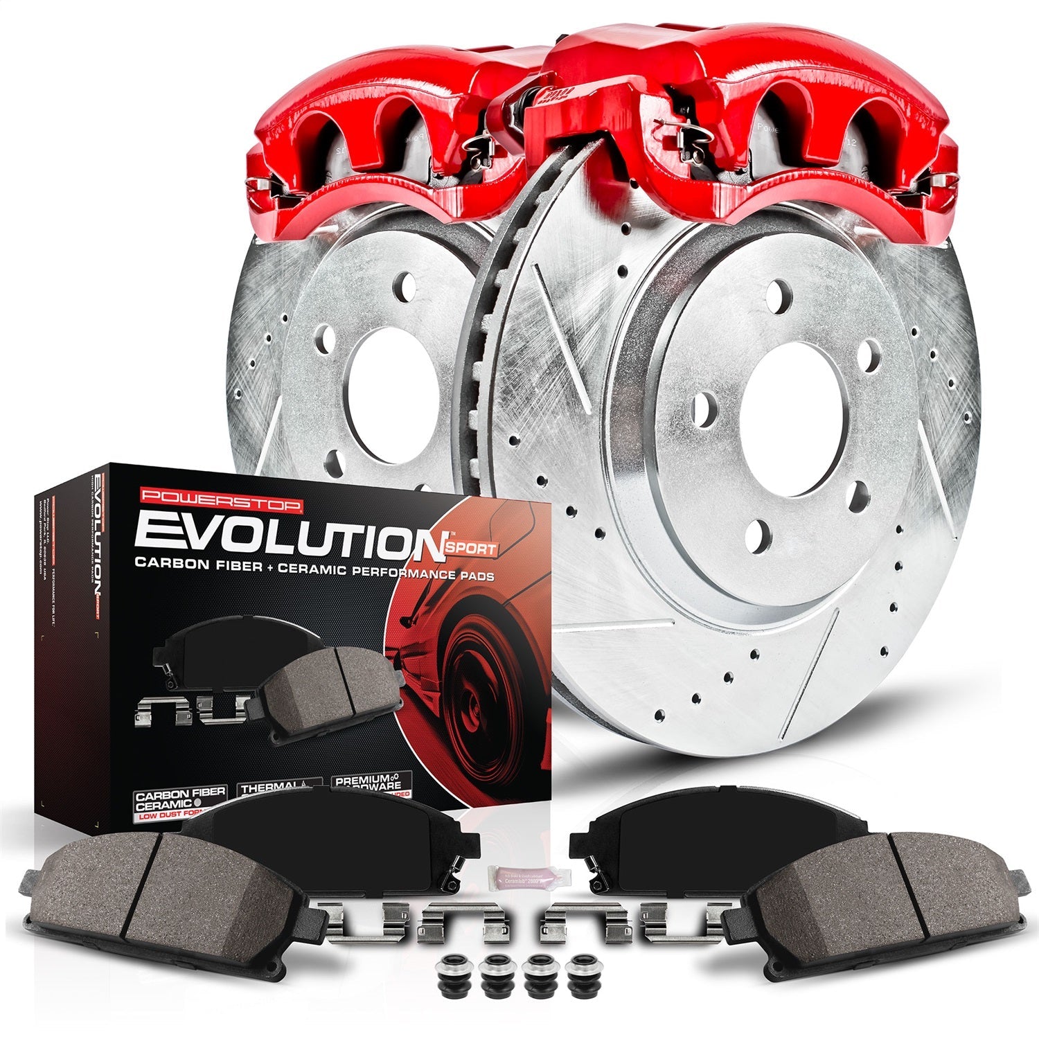 PowerStop Front Z23 Evolution Kit w/ Calipers | Dodge Ram 2500 (2009–2010) (KC5411)