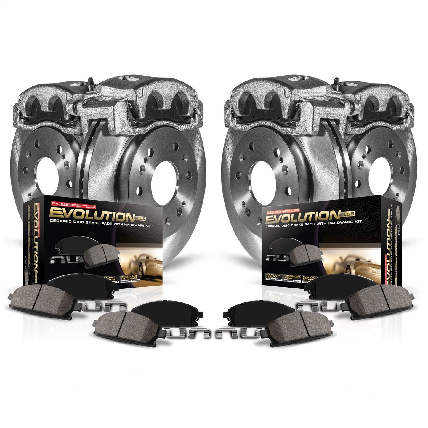 PowerStop Front & Rear Brake Kit with Calipers | 2003–2005 Cadillac CTS (KCOE1424)