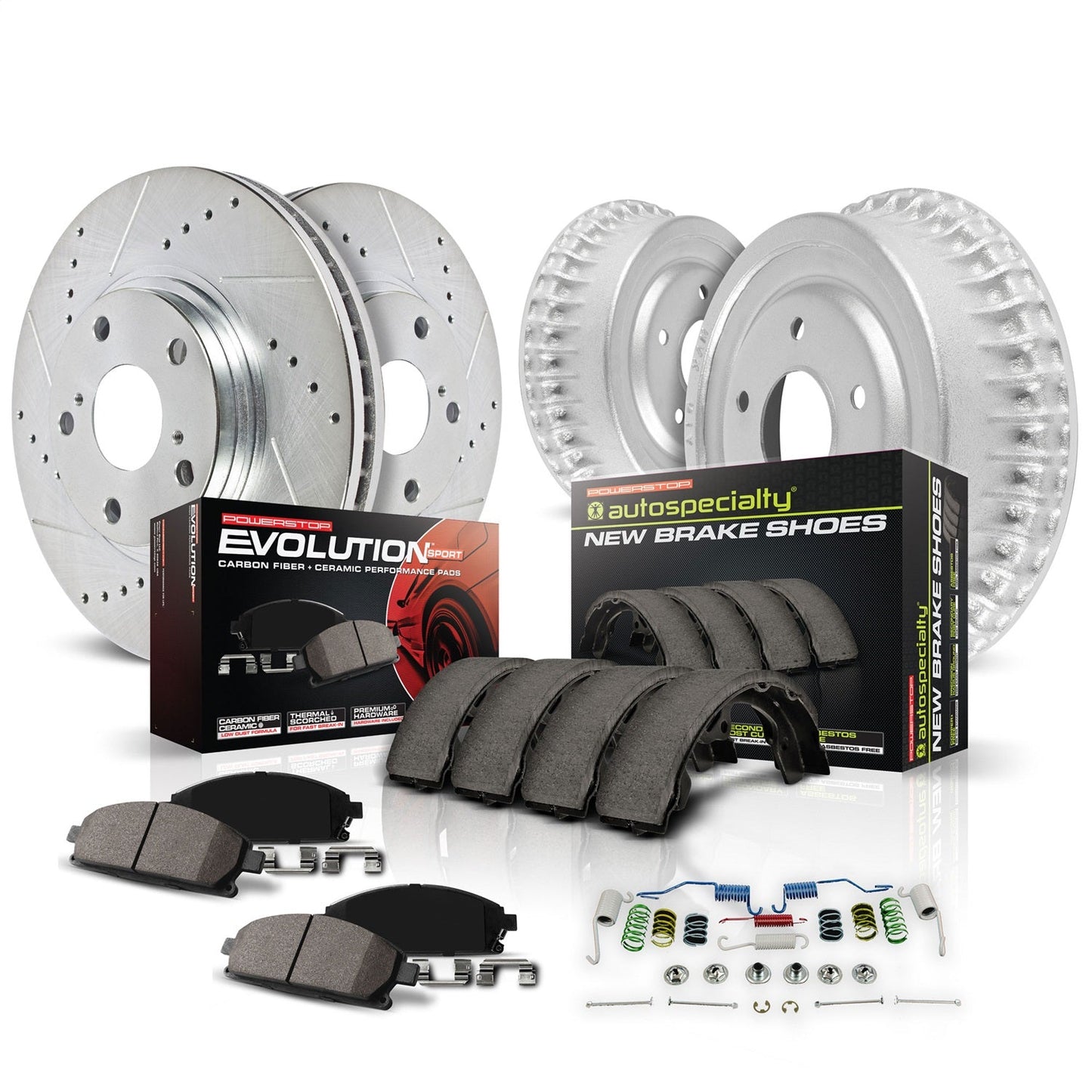 PowerStop Z23 Evolution Front and Rear Brake Kit | Honda Civic (K15508DK)