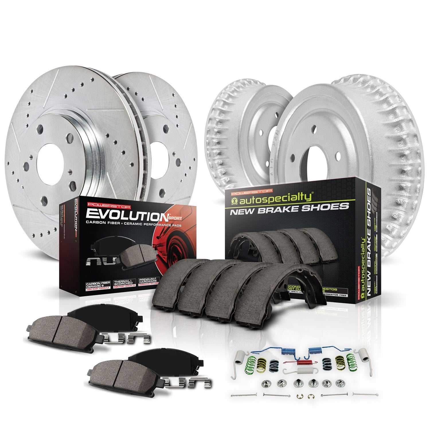 PowerStop Front & Rear Z23 Evolution Sport Brake Kit | Honda Civic (01) (K15087DK)