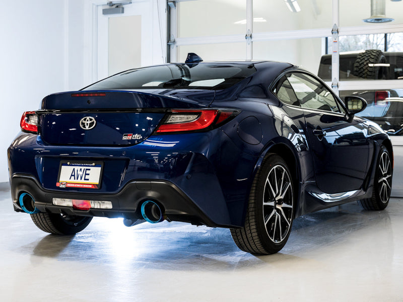 AWE Touring Edition Exhaust for Subaru BRZ / Toyota GR86 / Toyota 86 / Scion FR-S - Vapor Blue Tips