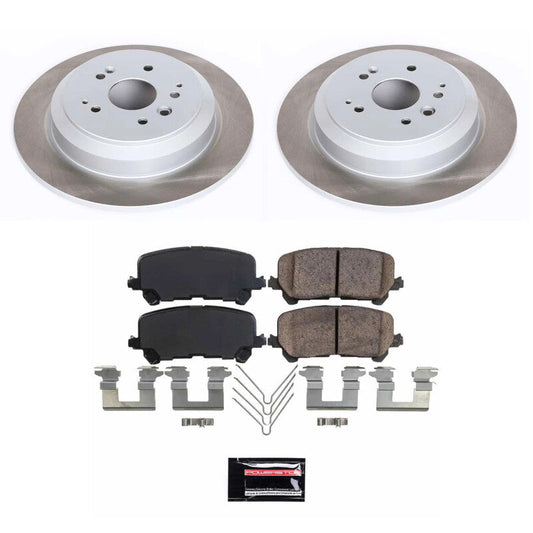 PowerStop 14-16 Acura MDX Rear Semi-Coated Rotor Kit (SC6953)