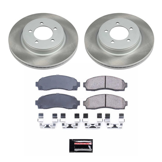 PowerStop 02-05 Mercury Mountaineer Front Semi-Coated Rotor Kit (SC1931)