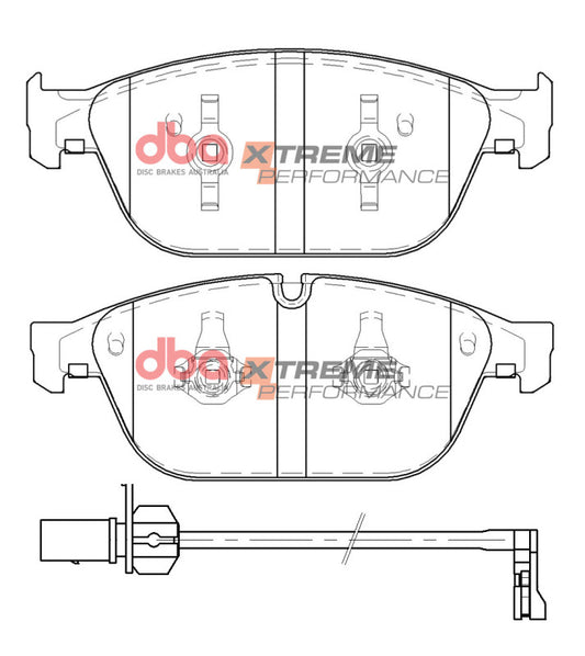 DBA XP Performance Front Brake Pads w/ 380mm Front Rotor | Audi A8 (16-18) 4.0L (DB15099XP)