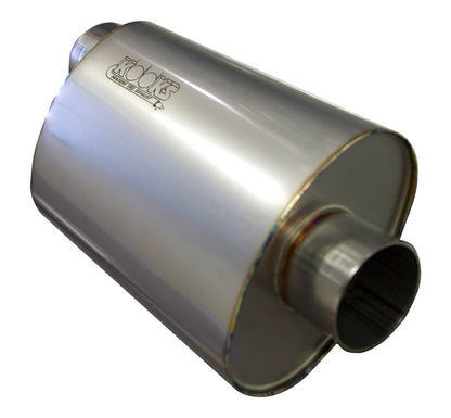 Kooks MUF-018 3in Oval Center/Offset SS Muffler 12in Body