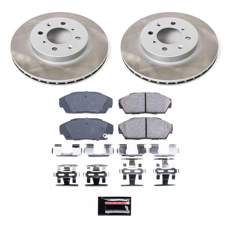 PowerStop 90-93 Honda Civic Front Semi-Coated Rotor Kit (SC688)