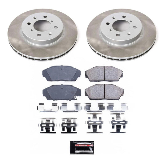 PowerStop 90-93 Honda Civic Front Semi-Coated Rotor Kit (SC688)