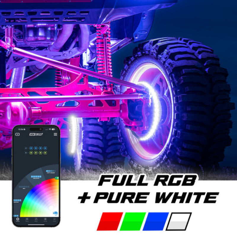 XKGLOW MX-WHEEL-KITD XKmax Ultra 3-Row RGBW 15.5in LED Wheel Ring Lights 4-Pc