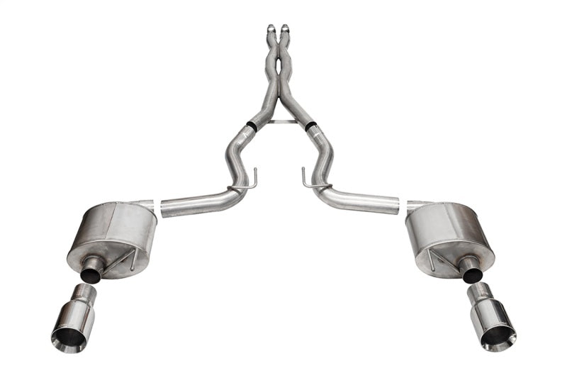 CORSA Xtreme, Sport / 3.0 in Cat-Back 4.5 in Straight Tips | 2024 Mustang GT Coupe (21251, 21255)