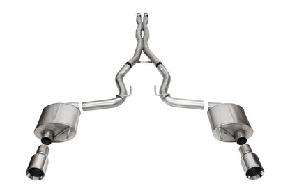 CORSA Xtreme, Sport / 3.0 in Cat-Back 4.5 in Straight Tips | 2024 Mustang GT Coupe (21251, 21255)