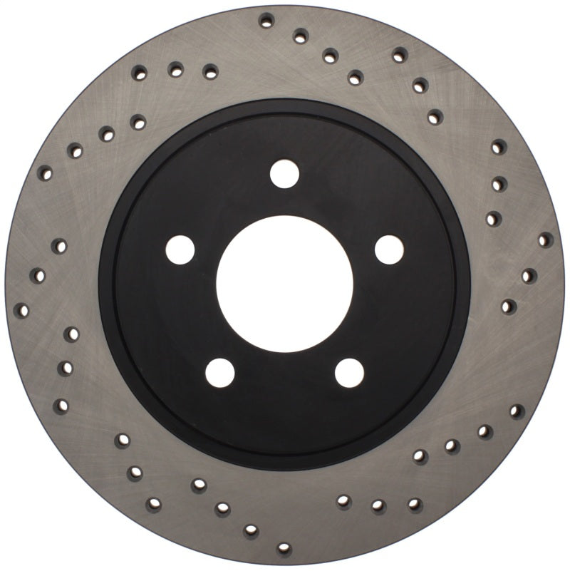 StopTech 128.61087R Sport Cross-Drilled Disc Brake Rotor for 05-14 Mustang