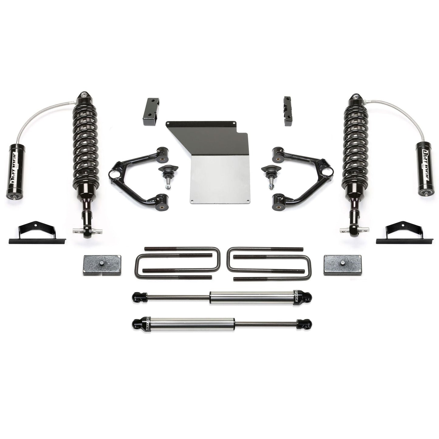 Fabtech 3.5in Upper Control Arm System w/ 2.5in DL Reservoir Coilovers & Rear DL Shocks | GM C/K1500 (07-18) (K1107DL)